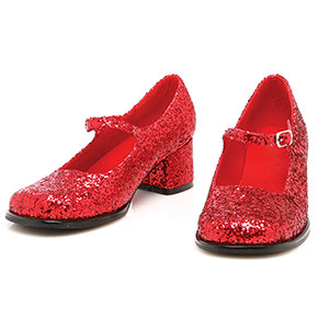 175-EDEN-G 1.75" Heel Red Glitter Maryjane Childrens.