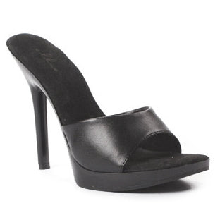 502-VANITY Ellie Shoes 5" Heel Clear Mule. COMPETITIO EXTENDED S 5 INCH HEEL