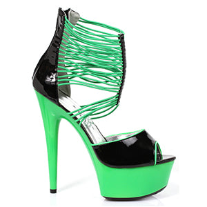 609-ADORE 6" Neon Stiletto With Elastic Bandd