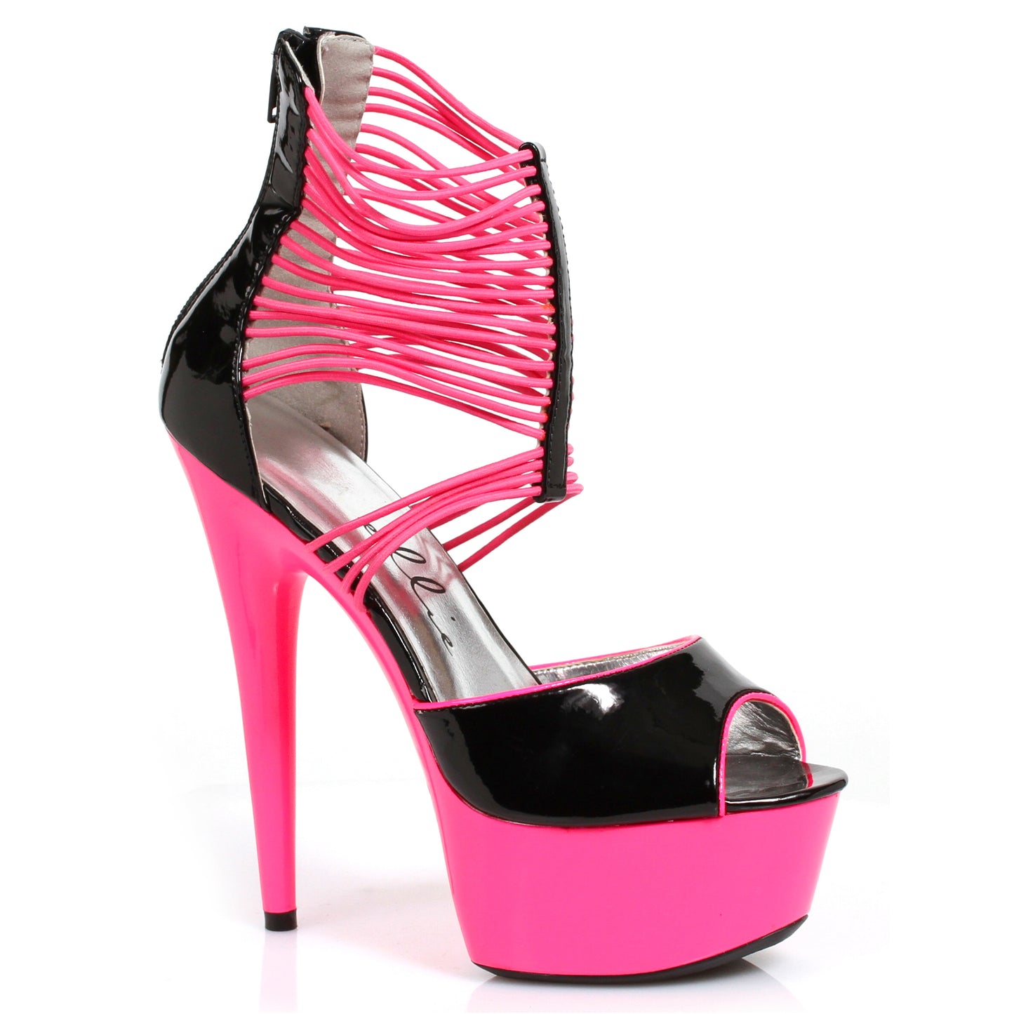 609-ADORE Ellie Shoes 6" Neon Stiletto With Elastic Bandd 6 INCH HEEL SALES 6 IN