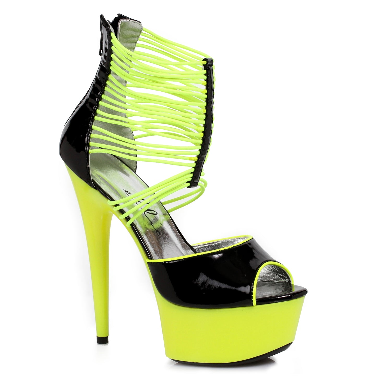 609-ADORE Ellie Shoes 6" Neon Stiletto With Elastic Bandd 6 INCH HEEL SALES 6 IN