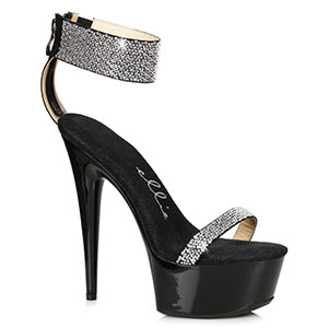 609-ANIKA 6" Stiletto With Rhinestone Strap