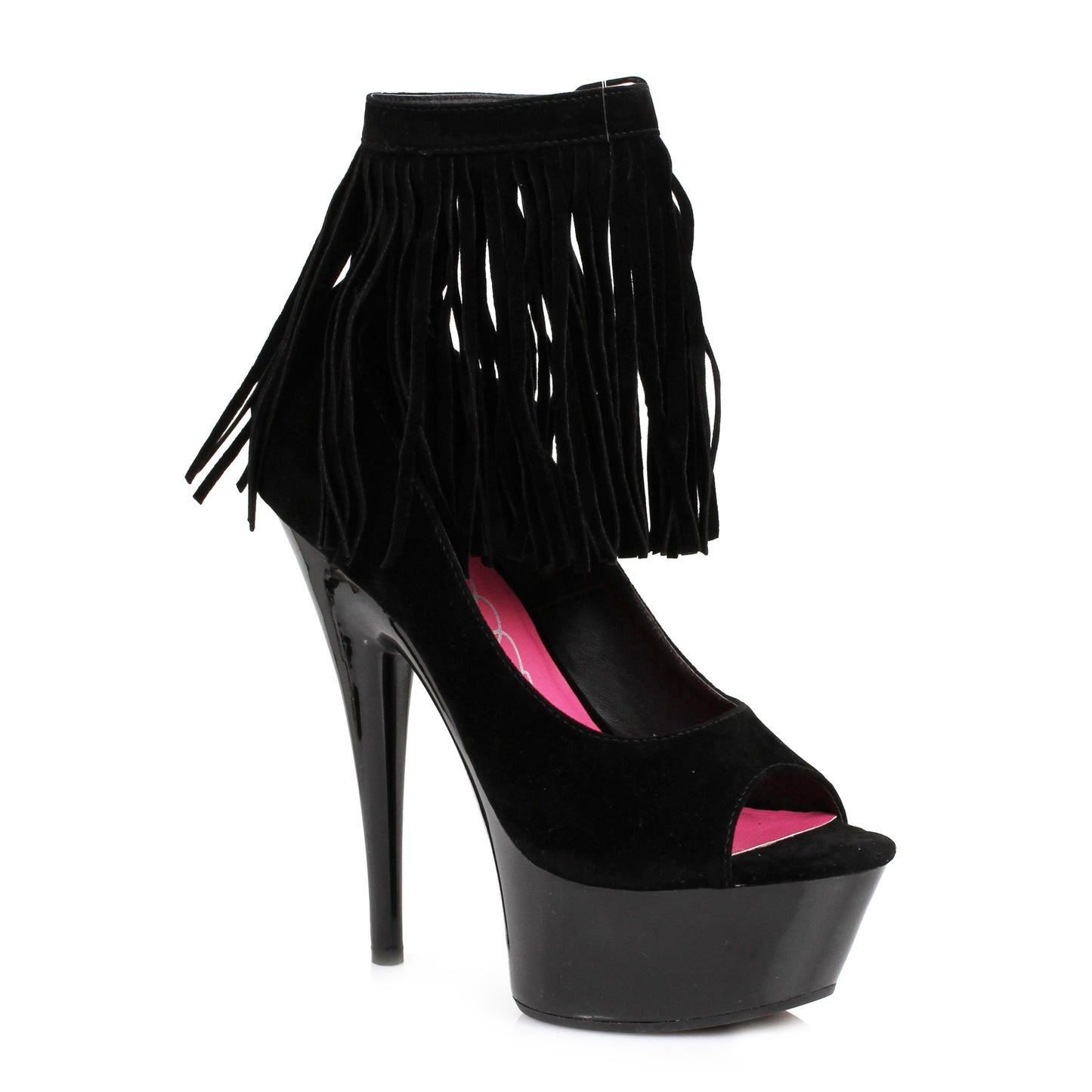 609-APONI Ellie Shoes 6" Platform W/ Fringe EXTENDED S ANKLE BOOT 6 INCH HEEL SALES 6 IN