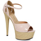 609-BILLIE 6" PEEPTOE SANDAL WITH WOOD PLATFORM