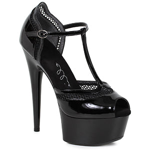 609-HAILEY 6" PEEPTOE WITH T STRAP