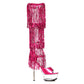 609-LADY Ellie Shoes 6" Stiletto Sandal with Knee High Metallic Fringe 6 INCH HEEL KNEE HIGH