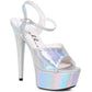 609-LOLA Ellie Shoes 6" HEEL POINTED STILETTO SANDAL W/ METALLIC PLATFORM & UPPER COMPETITIO 6 INCH HEEL