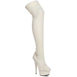 609-MEI 6" Stiletto Stocking Thigh High Boot