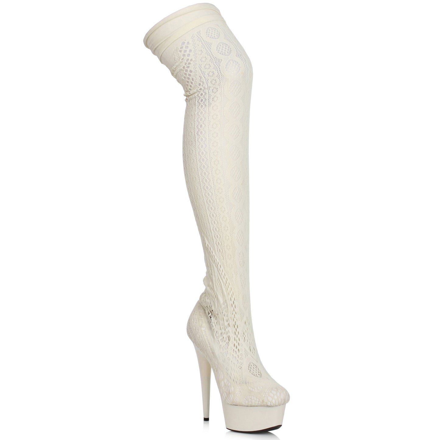 609-MEI Ellie Shoes 6" Stiletto Stocking Thigh High Boot 6 INCH HEEL SALES 6 IN THIGH HIGH