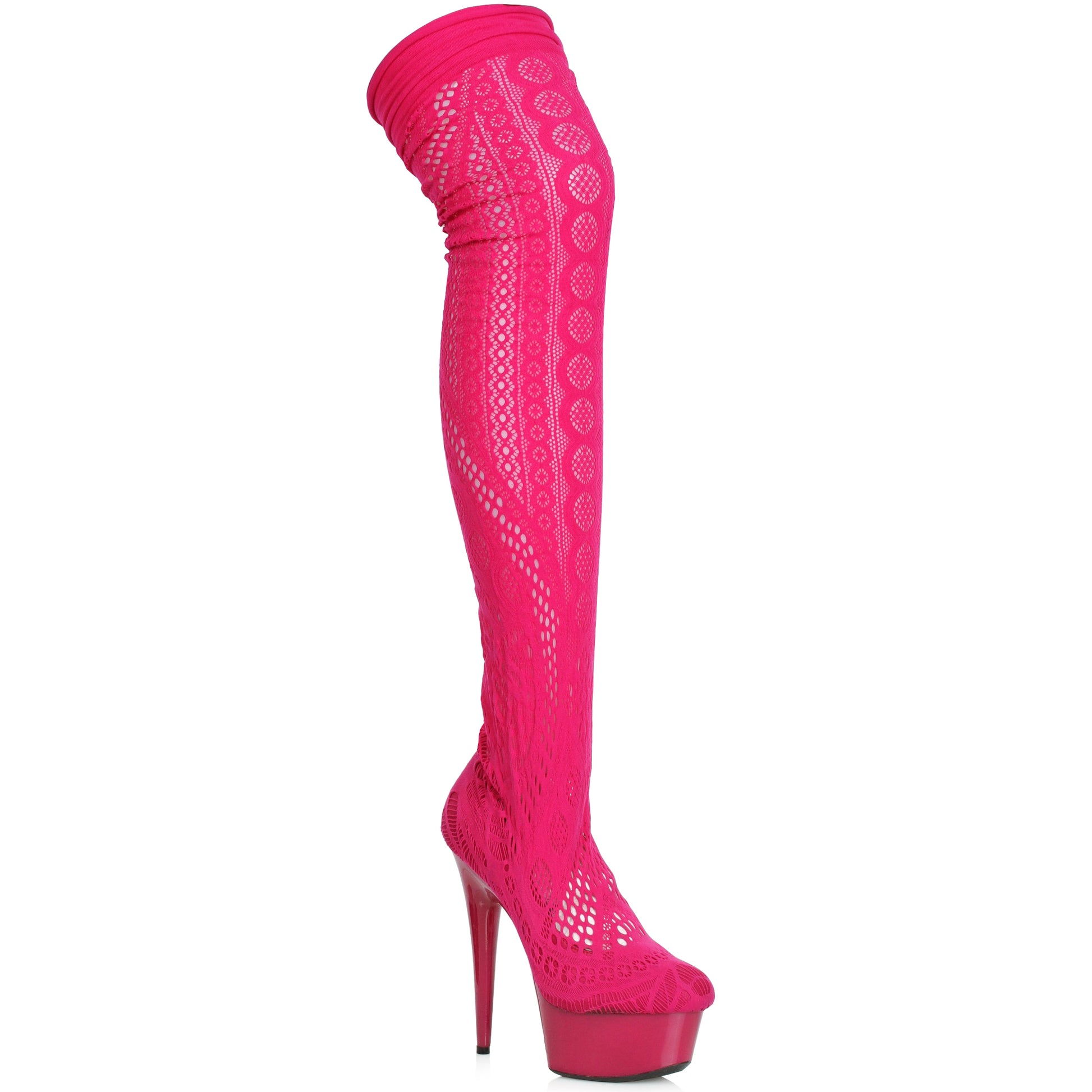 609-MEI Ellie Shoes 6" Stiletto Stocking Thigh High Boot 6 INCH HEEL SALES 6 IN THIGH HIGH