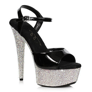 609-MAXINE 6" RHONESTONE PLATFORM SANDAL