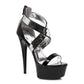 609-RONI Ellie Shoes 6" Metallic Stiletto Heel Platform Sandal 6 INCH HEEL SALES 6 IN