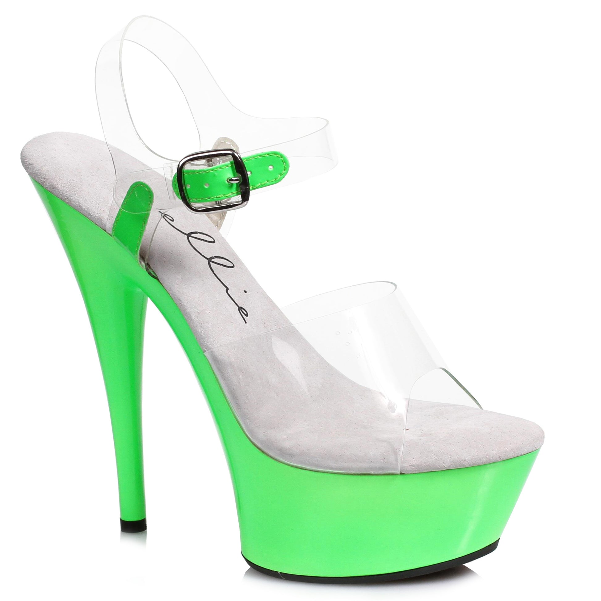 609-ROXY Ellie Shoes 6" Neon Stiletto Sandal. EXTENDED S 6 INCH HEEL SALES 6 IN