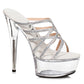 609-SELENA 6" Rhinestone Mule Sandal