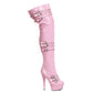 609-SHERIDAN 6" Stilitto Stretch Thigh High Boots.