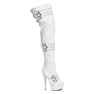 609-SHERIDAN 6" Stilitto Stretch Thigh High Boots.