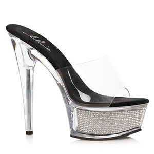 609-SPRING 6" Stiletto Sandal With Rhinestone In Platform