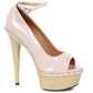 609-VALERIE 6" Pointed Heel  Wood Platform Sandal