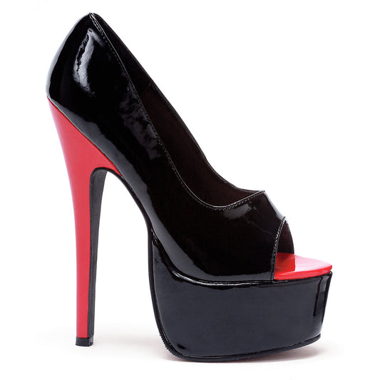 652-BONNIE Ellie Shoes 6.5" Stiletto Heel Open Toe Pump. EXTENDED S 6 INCH HEEL PUMPS