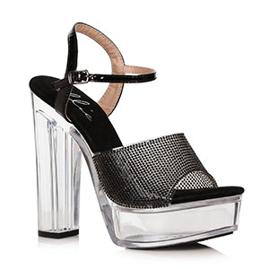 675-LARISSA 6"Chunky Rhinestone Sandal