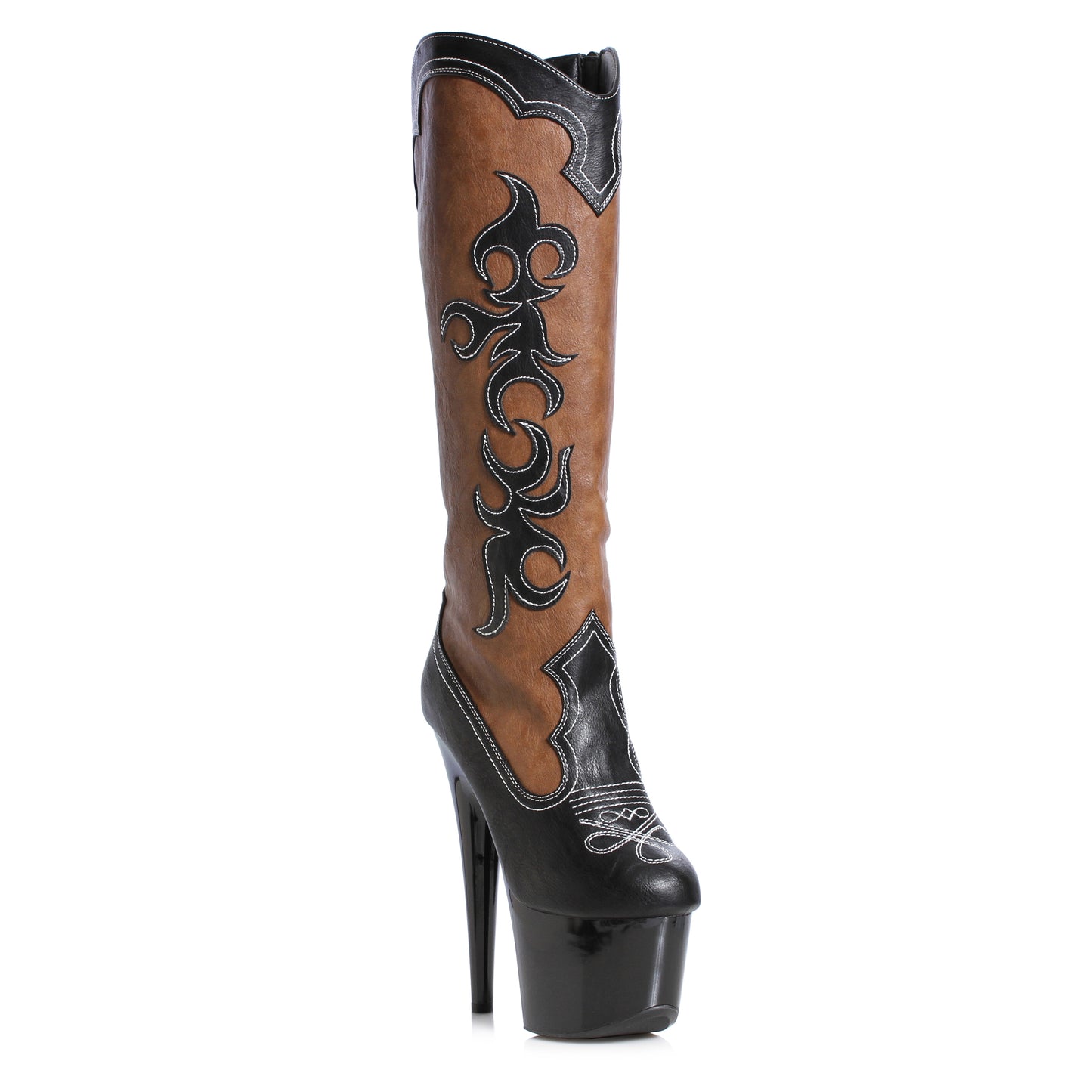 709-CHARLIE Ellie Shoes 7" Cowgirl Knee Boot FESTIVAL 7 INCH HEEL KNEE HIGH