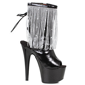 709-DAZZLE 7" Platform Heel W/Fringe Light Up.