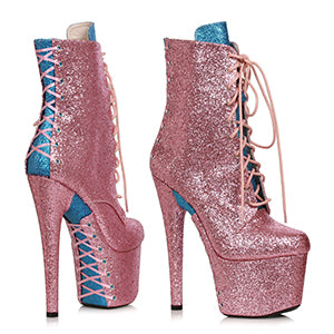 709-TERESSA 7" Stiletto Ankle Boot With Corset Detail