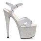 709-VICKY Ellie Shoes 7" Heel Pointed Stiletto Glitter Platform and Upper Sandal 7 INCH HEEL