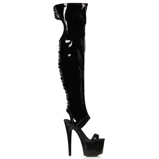 709-YVETTE Ellie Shoes 7" THIGH HIGH BOOT 7 INCH HEEL THIGH HIGH