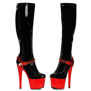 709-ZEMORA 7" Stiletto Stretch Knee High Boot W/Zipper.