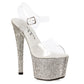 709-ZINA Ellie Shoes 7" Stiletto With Single-color Rhinestone Platform 7 INCH HEEL