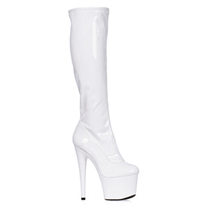 709-ZEMMA 7" Stiletto Stretch Knee High Boot W/Zipper.