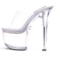 711-VANITY Ellie Shoes 7" Heel Mule. EXTENDED S 7 INCH HEEL