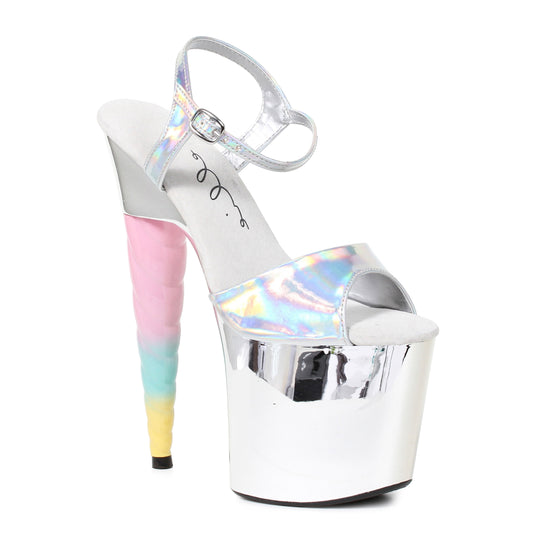 777-GIDDY Ellie Shoes 7" Unicorn Heel Platform Sandal 7 INCH HEEL SALES 7 &