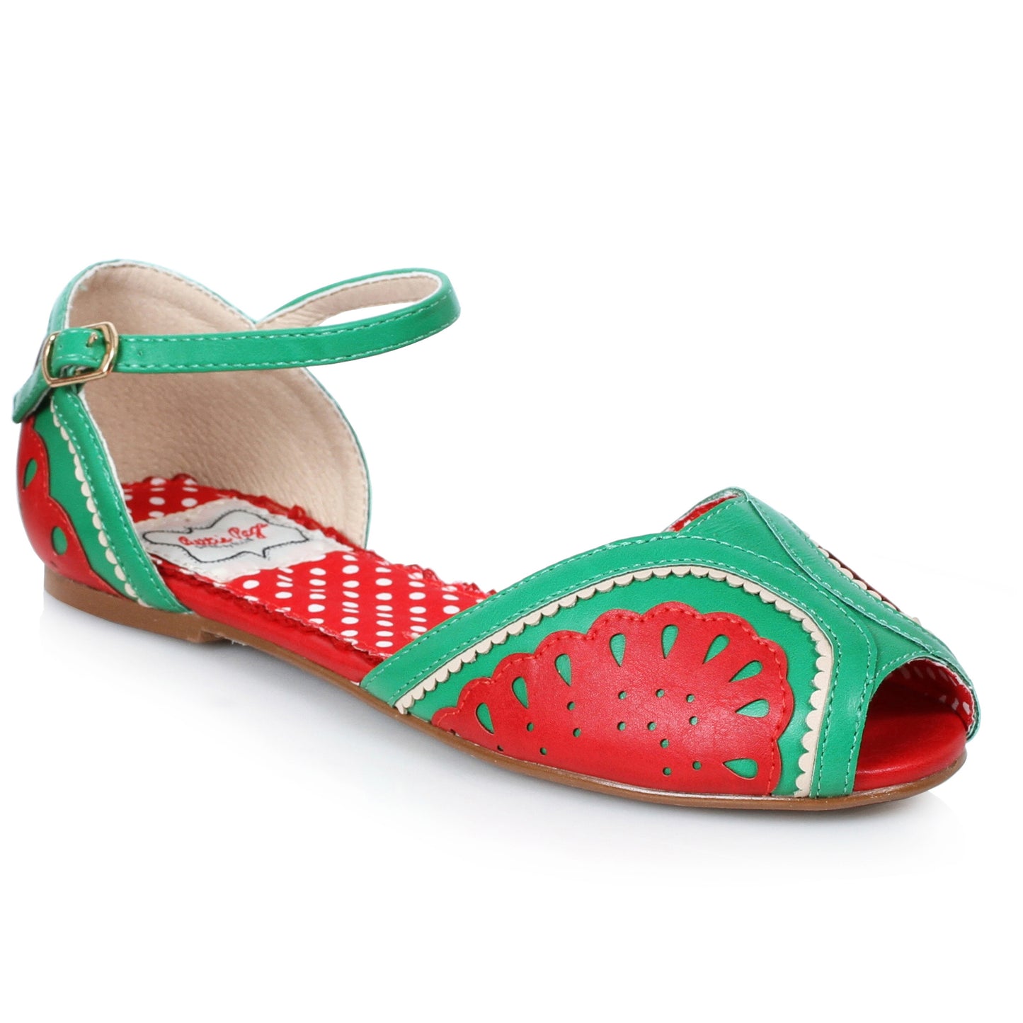 BP100-FRUITIE Bettie Page Flat Fruit Sandals FLATS