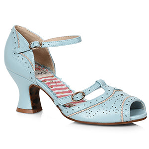 BP253-NICOLE 2.5" Two Toned T-Strap Peep Toe Shoe