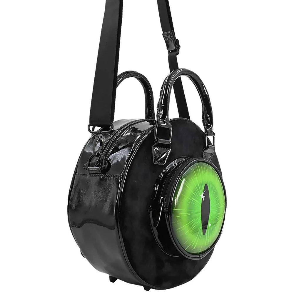 Eyeball  Black Cat Backpack Purse Kreepsville Halloween Hip Crypt  Handbag 