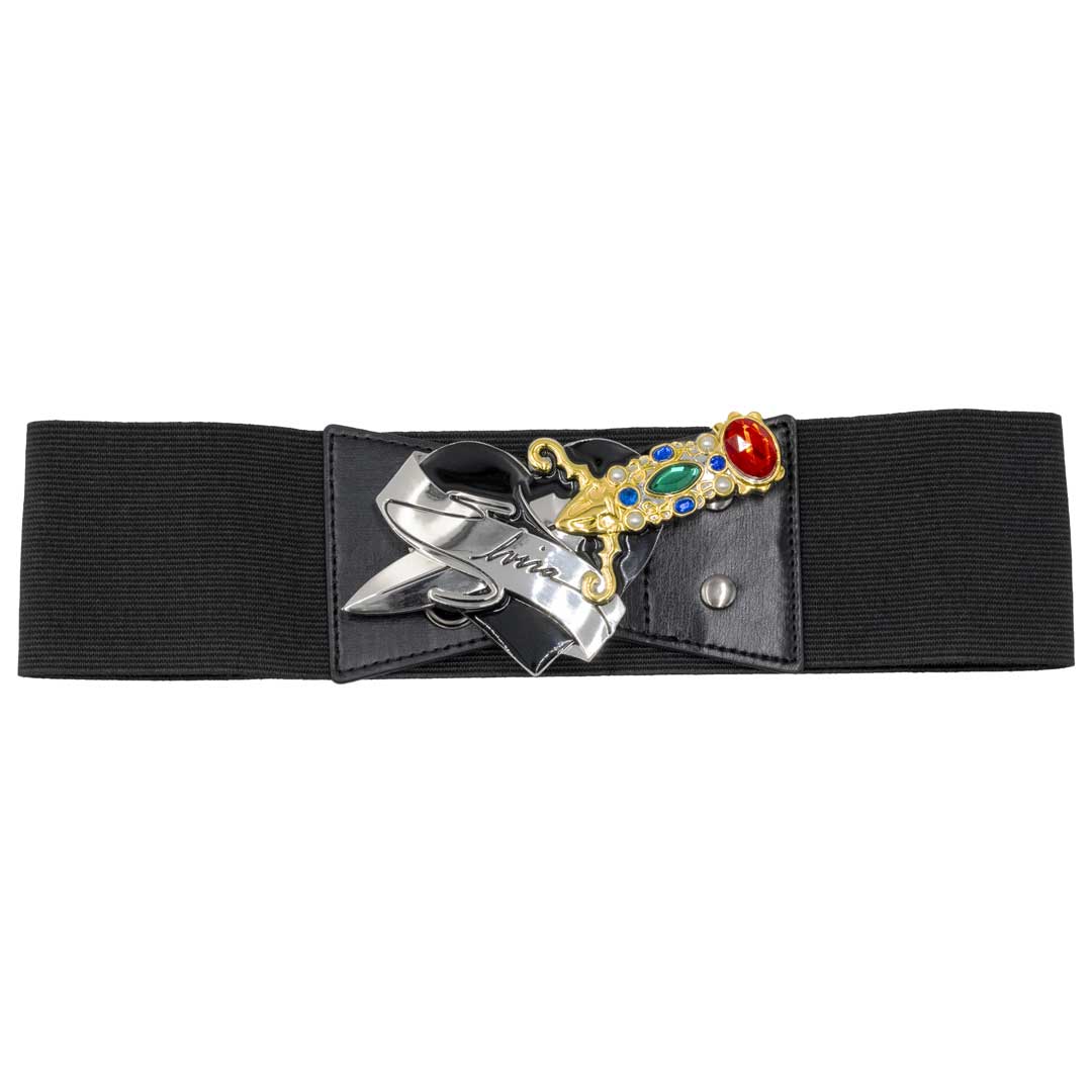 Elvira Dagger Elastic Waist Belt Black