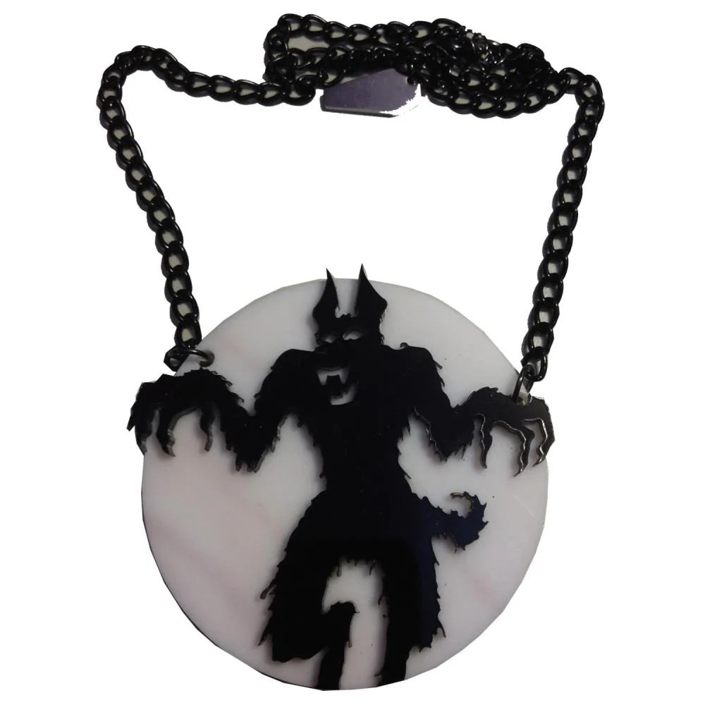 Howling At The Moon Acrylic Necklace