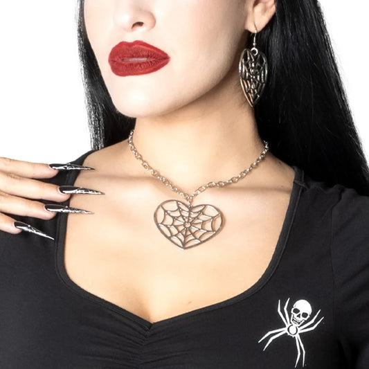 Web Heart Necklace