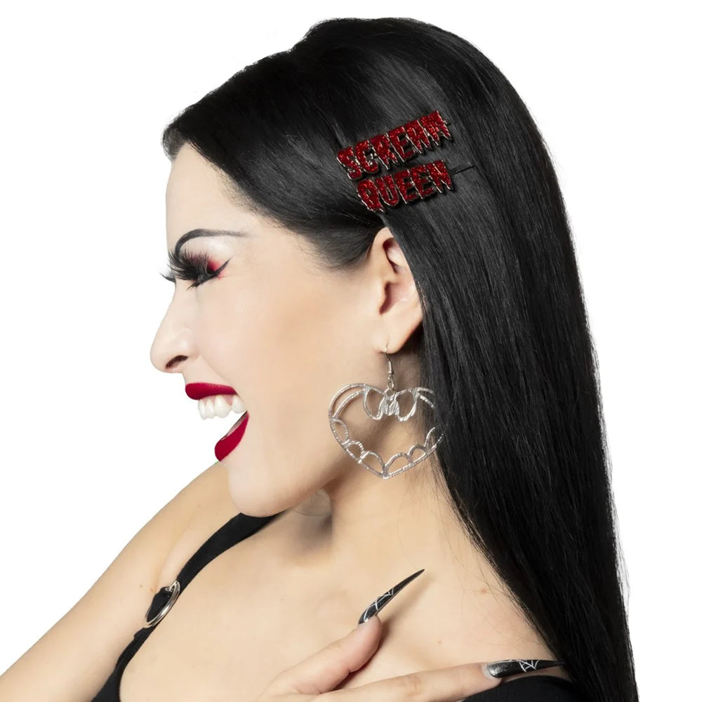 Scream Queen Text Hair Slides