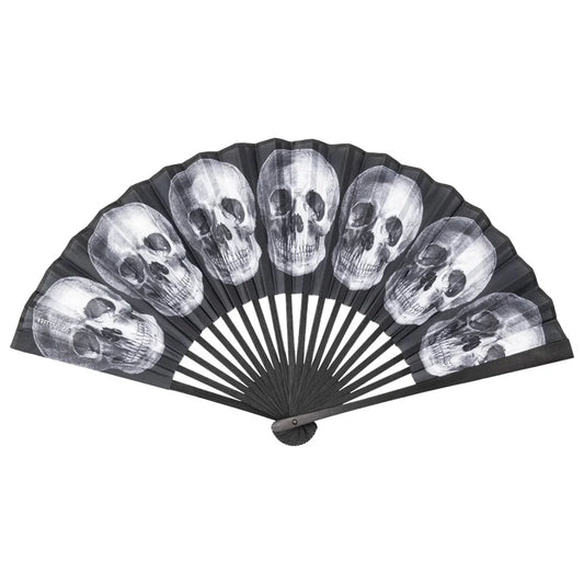 Anatomical Skull Fabric Fan Accessories Goth Hip Crypt Kreepsville Halloween 