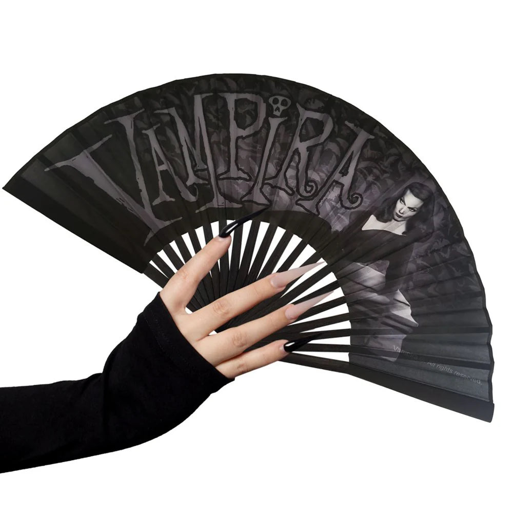 Vampira Coffin Fabric Fan Accessories Goth Hip Crypt Kreepsville Halloween Spooky Season