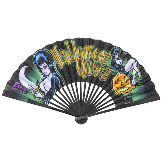 Elvira Halloween Queen Fabric Fan Goth Hip Crypt Kreepsville Halloween 