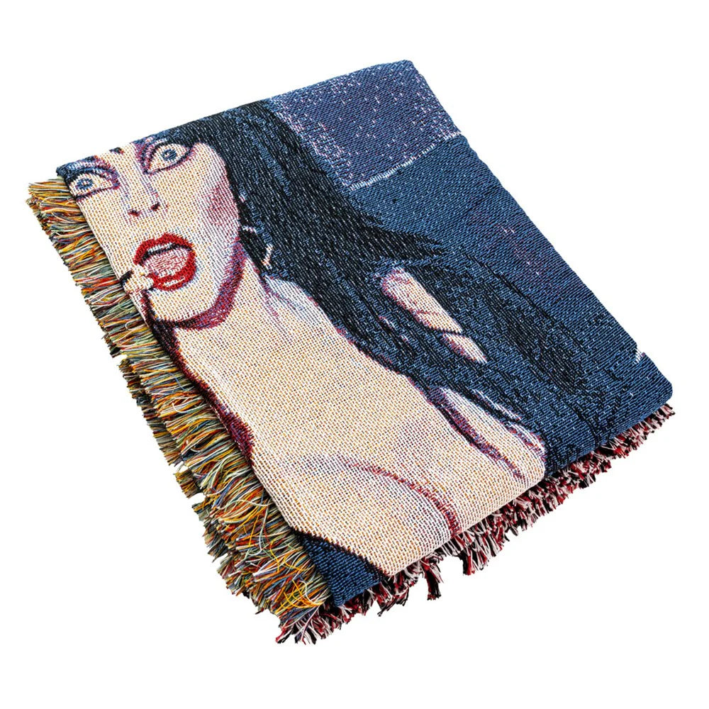 Elvira Popcorn Tapestry Throw Blanket