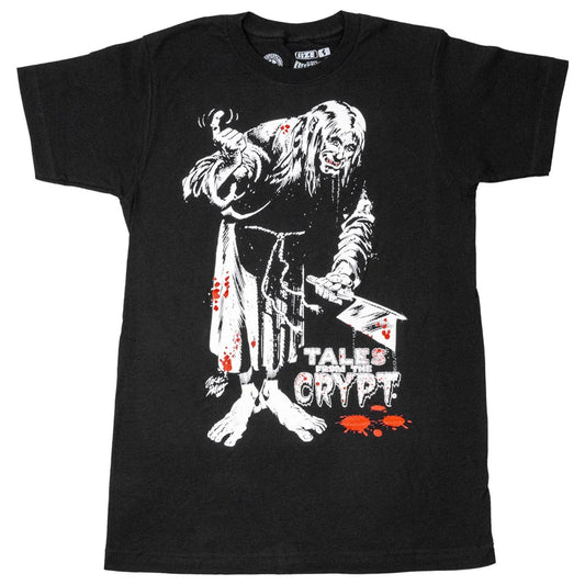 Tales From The Crypt Keeper Cleaver T-Shirt Horror Halloween Kreepsville Hip Crypt Clothing TV Movies Clothing