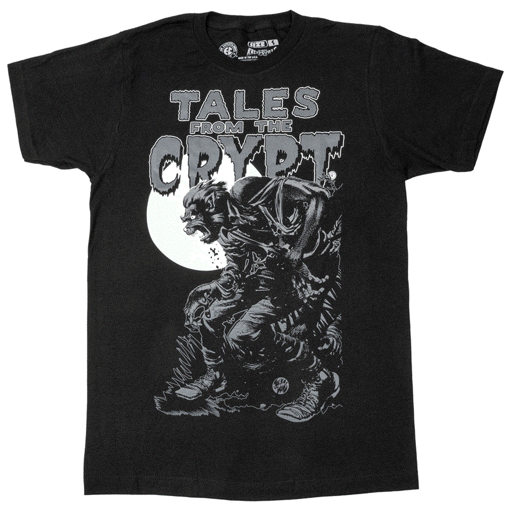 Tales From The Crypt Werewolf Moon T-shirt Horror Halloween Kreepsville Hip Crypt