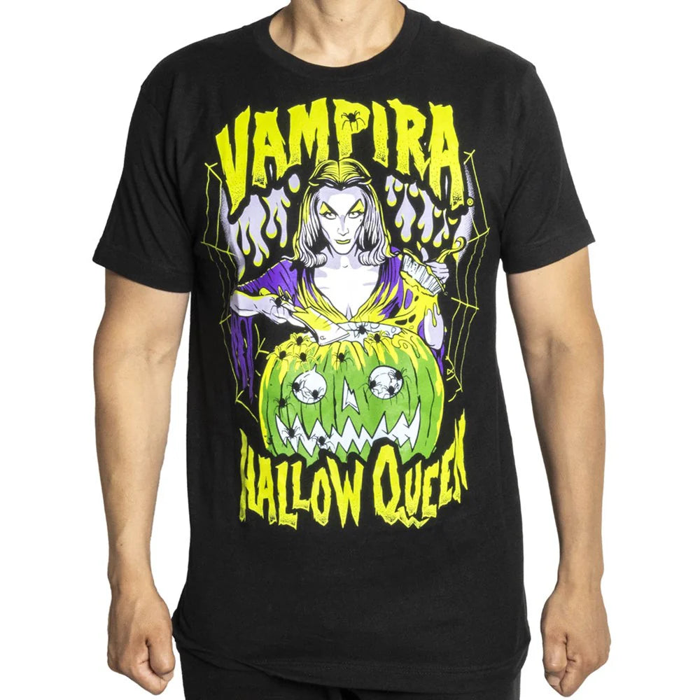 Vampira Hallow Queen T-Shirt Kreepsville Halloween Hip Crypt Horror Movie Clothing Plan 9 from Outer Space 