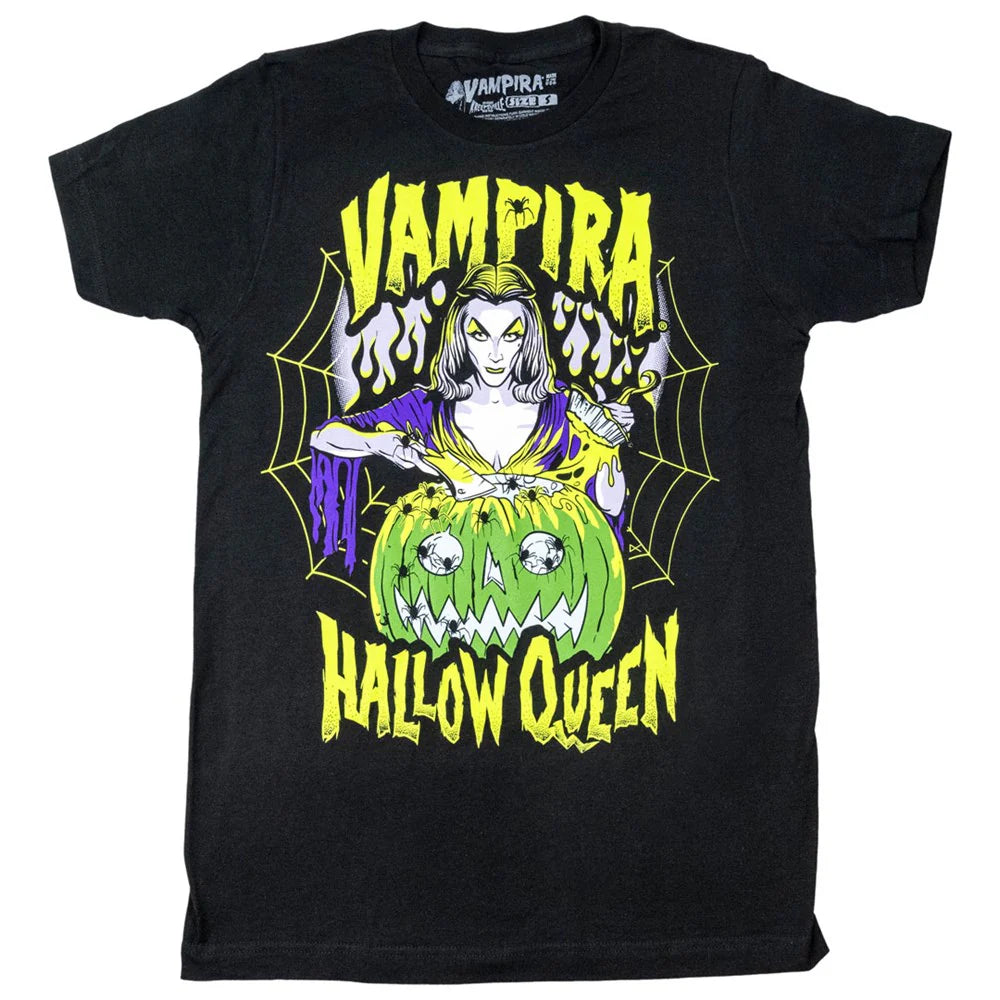 Vampira Hallow Queen T-Shirt Kreepsville Halloween Hip Crypt Horror Movie Clothing Plan 9 from Outer Space 