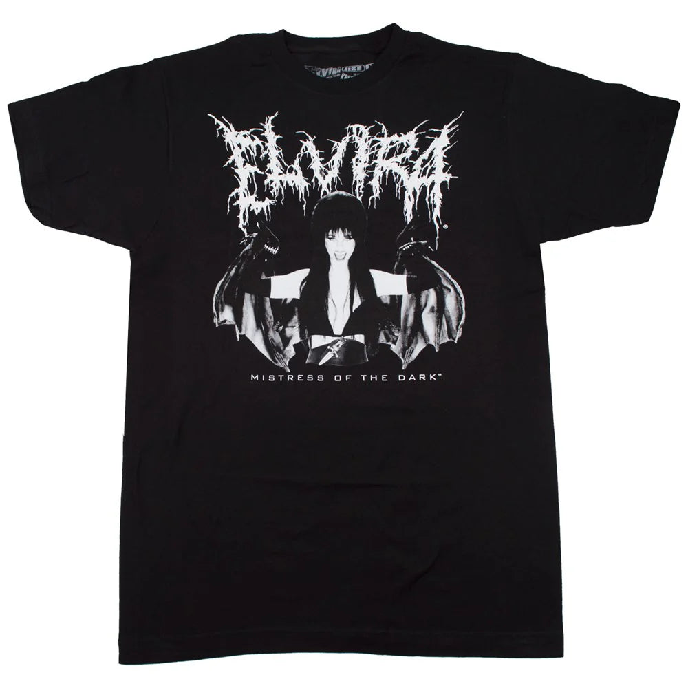 Elvira Classic Logo Mens T-Shirt Kreepsville Halloween Hip Crypt Movie Macabre Clothing